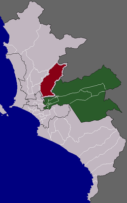 San Juan de Lurigancho dentro de Lima Este
