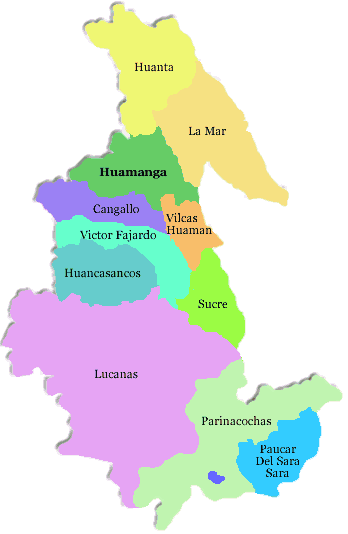 Ayacucho_mapa_politico